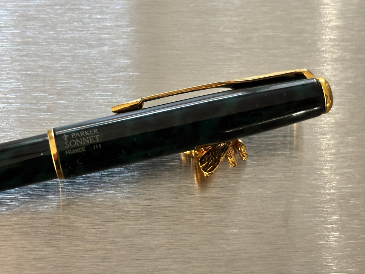Parker Sonnet Green Marble - Ball Pen