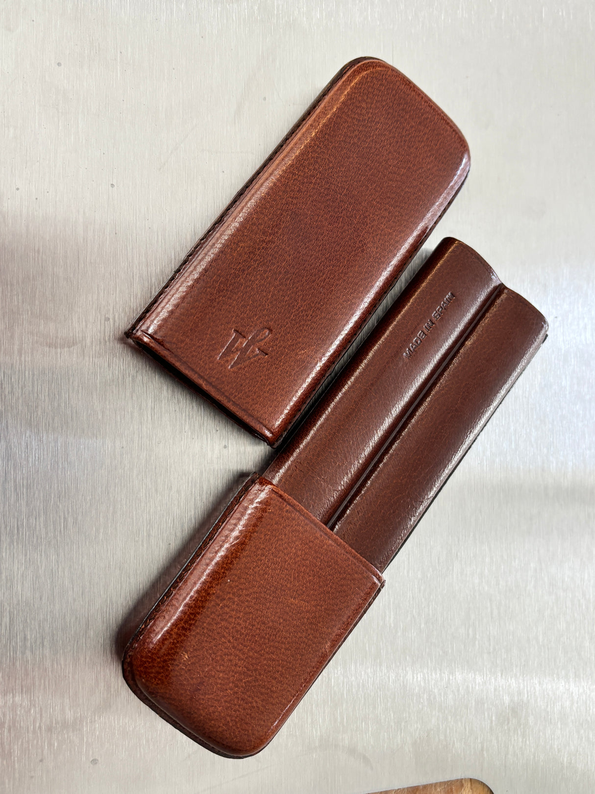 Waterman Ideal  Pen Pouch for two Pen - Superb quality 100% Brown leather