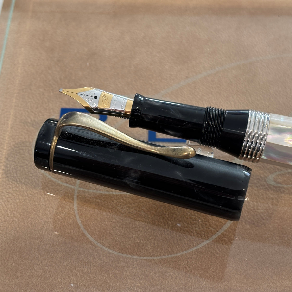 Bexley Pen Plus Mother of Pearl 10K gold clip