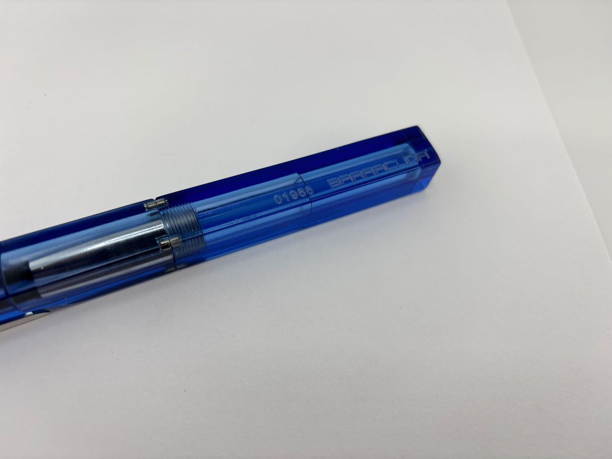 Nettuno Barracuda Blue Transparent  Square Fountain Pen  - Extremely Funky!