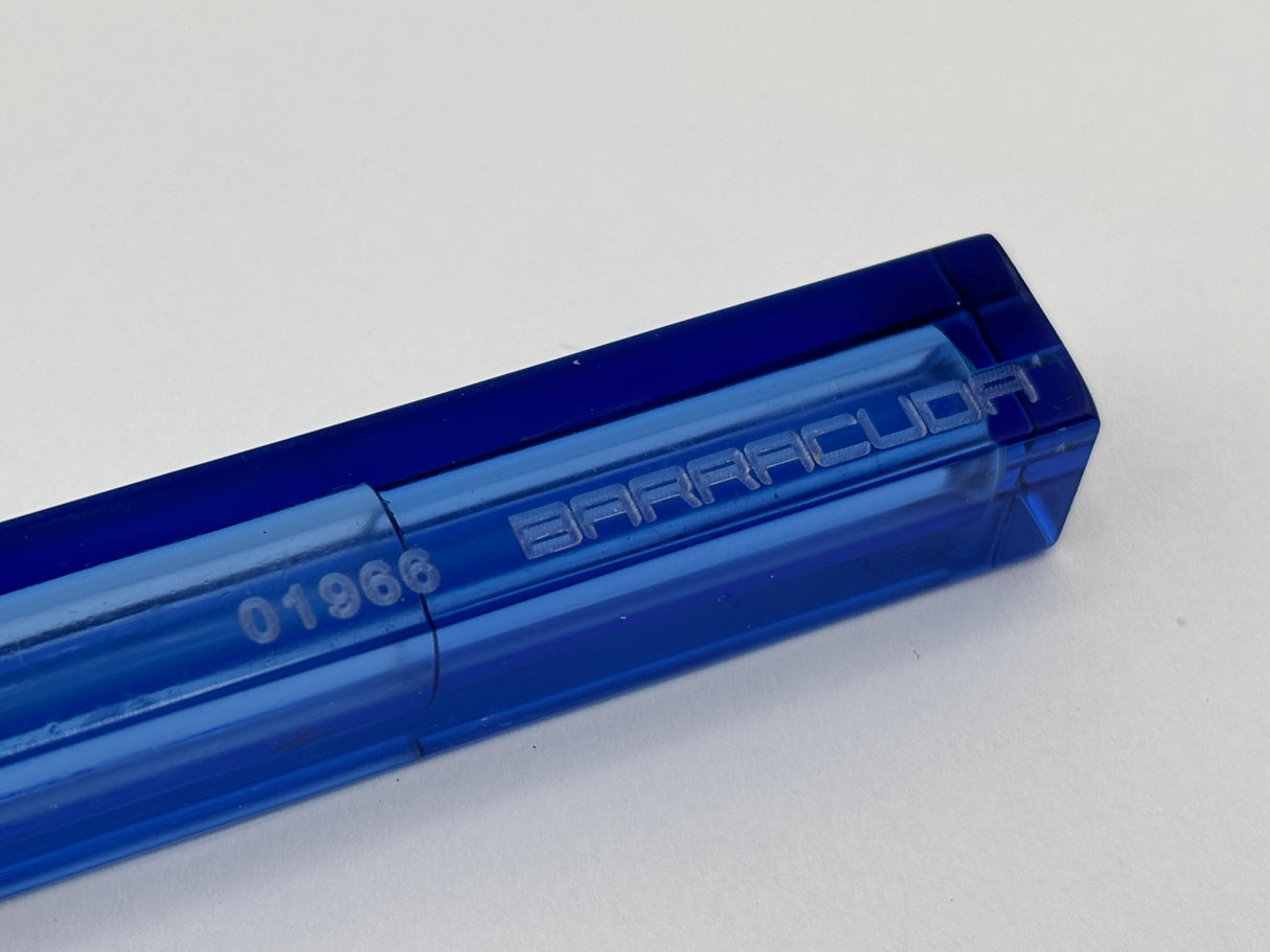 Nettuno Barracuda Blue Transparent  Square Fountain Pen  - Extremely Funky!
