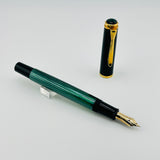Pelikan M200 Striped Green 14K GOLD NIB - Fountain Pen