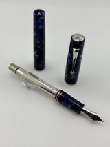 Armando Simoni Club Bologna Medio Blue la Royale Celluloid fitted with Nakaya Double Broad 14kt Gold Nib