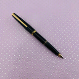 Montblanc 221 P Black Resin Gold trim  circa 1975   - Fountain Pen