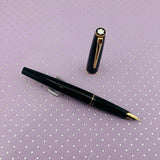 Montblanc 221 P Black Resin Gold trim  circa 1975   - Fountain Pen