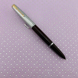 Parker 51 Vacumatic Burgundy Sterling silver cap Diamond Clip  - Fountain Pen