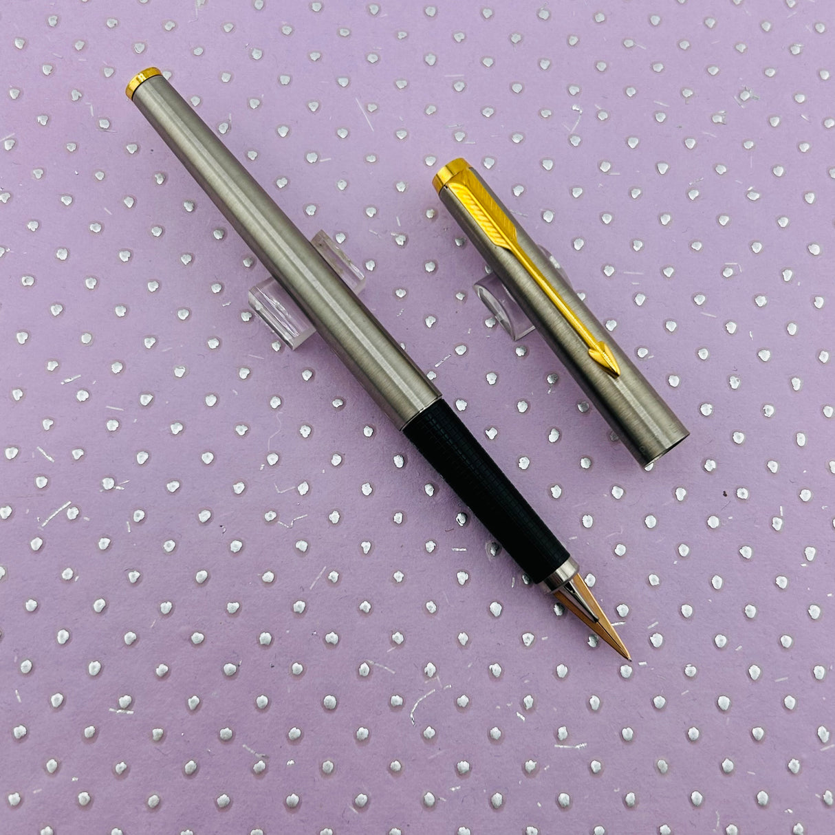 Parker 180 Brushed steel New condition  - Fountain Pen