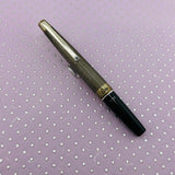 PILOT Elite  Sterling silver cisele - Rare Broad stub nib 18k !! circa 1977 - fountain Pen