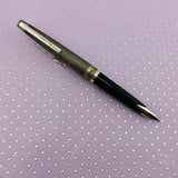 PILOT Elite  Sterling silver cisele - Rare Broad stub nib 18k !! circa 1977 - fountain Pen