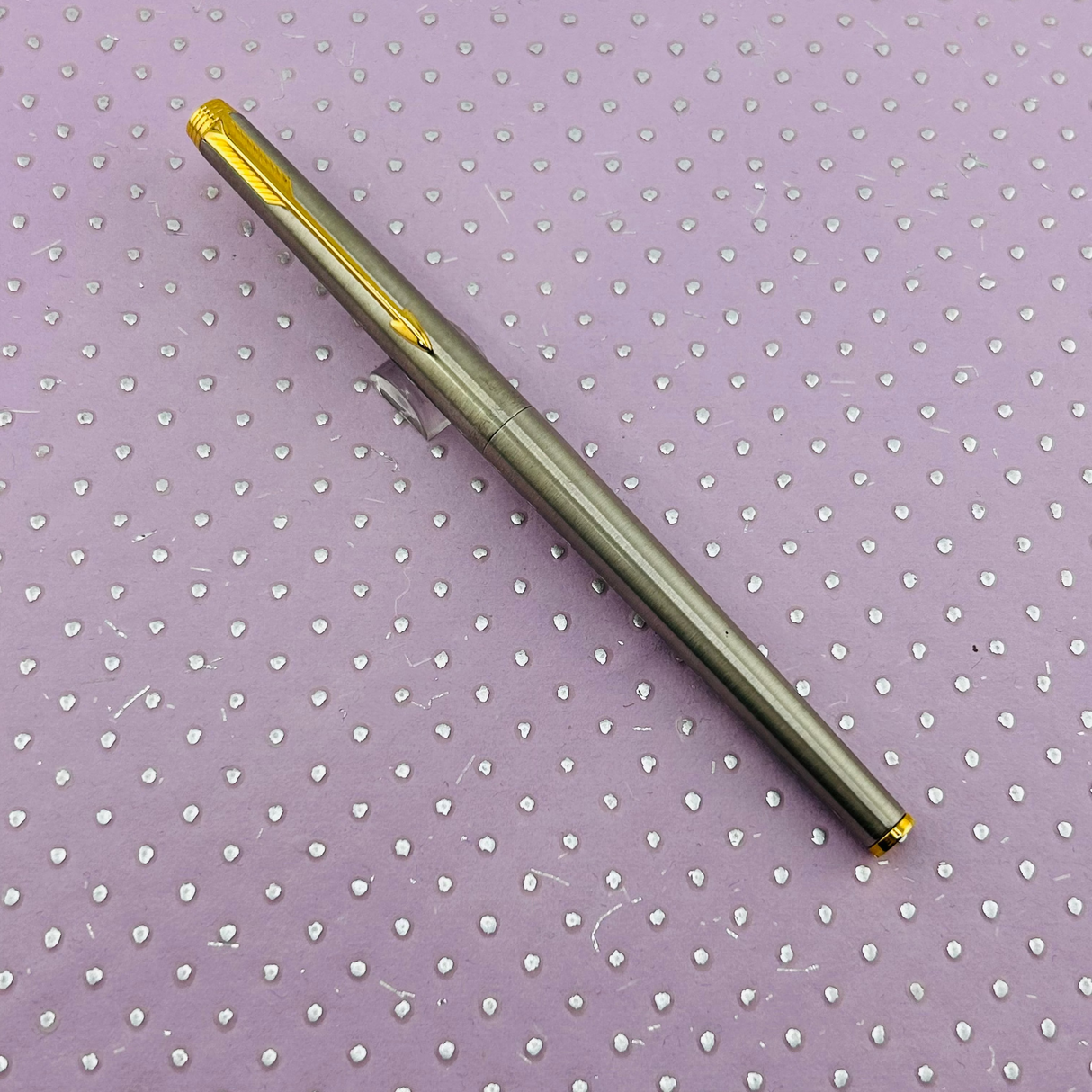 Parker 180 Brushed steel New condition  - Fountain Pen