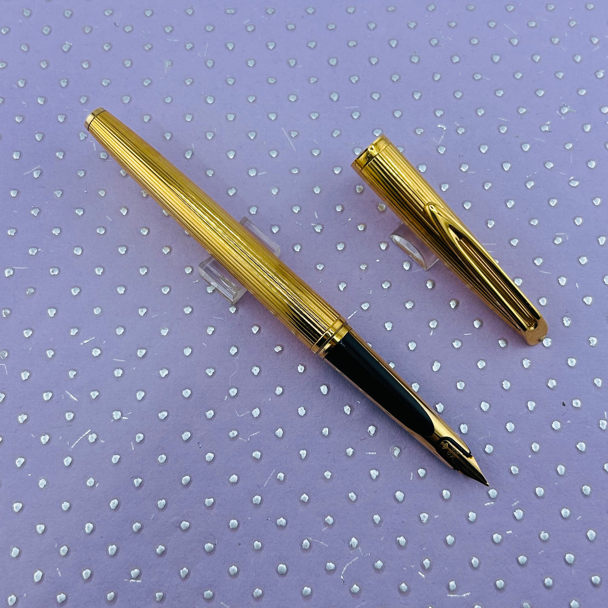 Waterman CF Full gold Plated Fluted  - fountain Pen