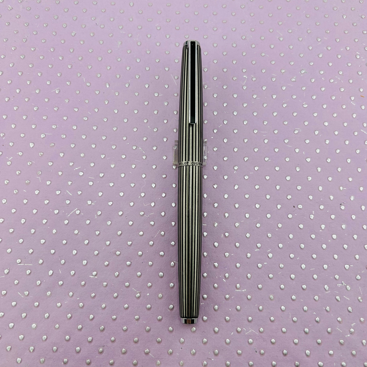 PILOT Custom Silver Black lines Circa 1976 - fountain Pen