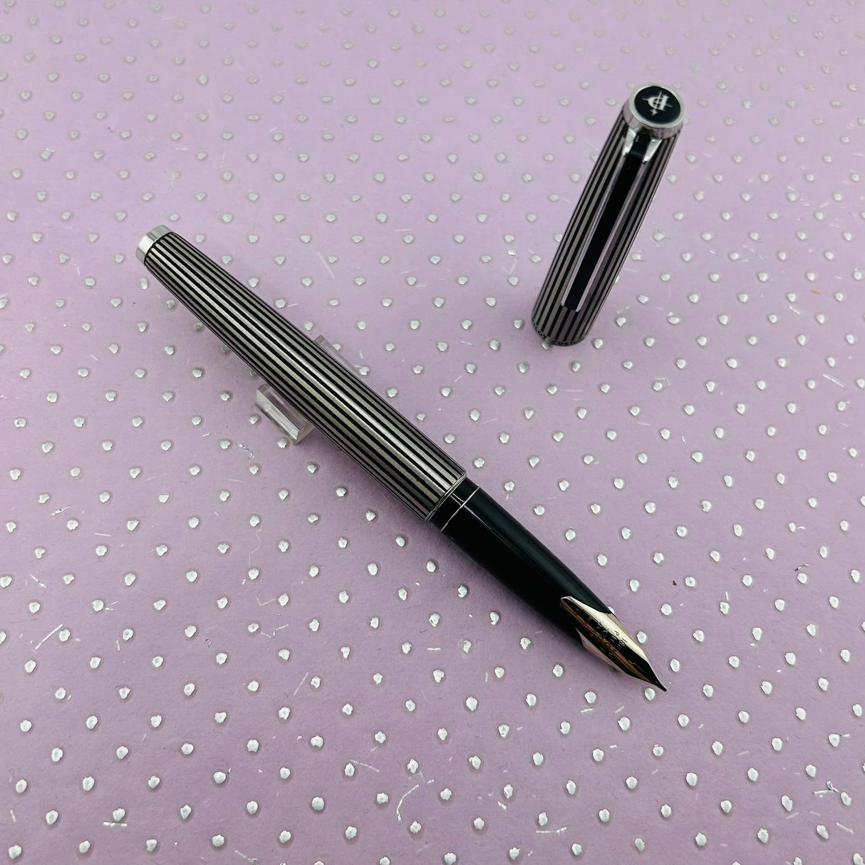 PILOT Custom Silver Black lines Circa 1976 - fountain Pen