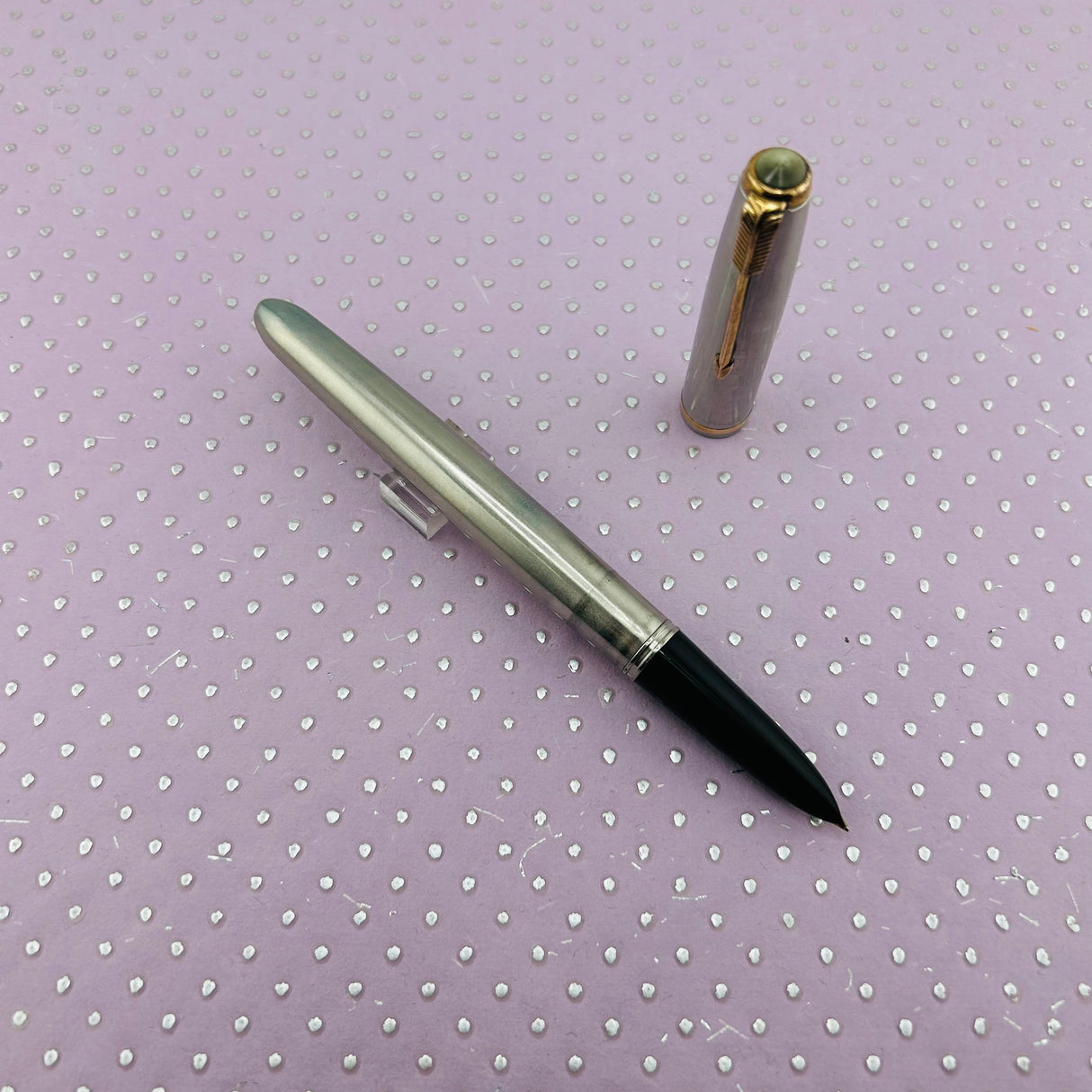 Parker 51 Aerometric Flighter Stainless Steel circa 1950   - Fountain Pen