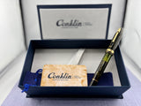 Conklin Nozac Green Saft Celluloid Fountain Pen – Legacy Collection Limited Edition - Flexible Medium 14kt Gold Nib