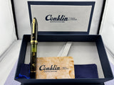 Conklin Nozac Green Saft Celluloid Fountain Pen – Legacy Collection Limited Edition - Flexible Medium 14kt Gold Nib