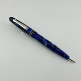 Levenger Blue Marbled Argento - Roller Ball