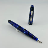Levenger Blue Marbled Argento - Roller Ball