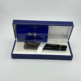 Waterman Laureat Black Lacquer - Fountain Pen and Rollerball Set