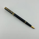 Waterman Laureat Black Lacquer - Fountain Pen and Rollerball Set