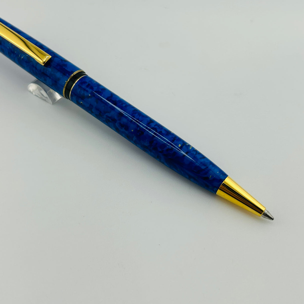 Diplomat Blue Marble Lacquer - Ballpoint