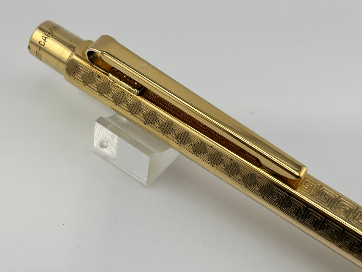 Caran d'Ache Ecridor Ball Pen Gold Plated  Greek Pattern - Ball Pen