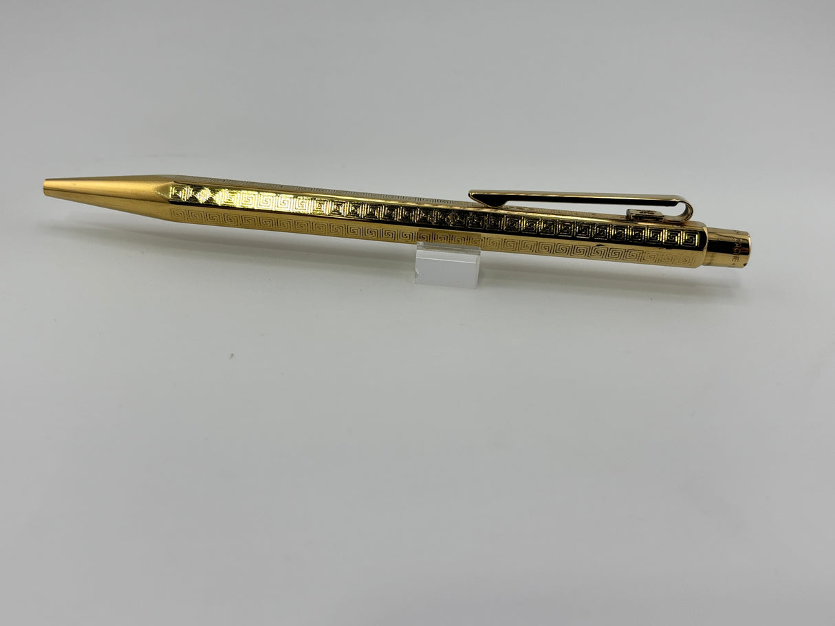 Caran d'Ache Ecridor Ball Pen Gold Plated  Greek Pattern - Ball Pen