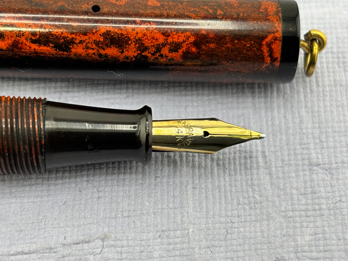 Diamond Point Lady ring top Brown Mottled  - Fountain Pen