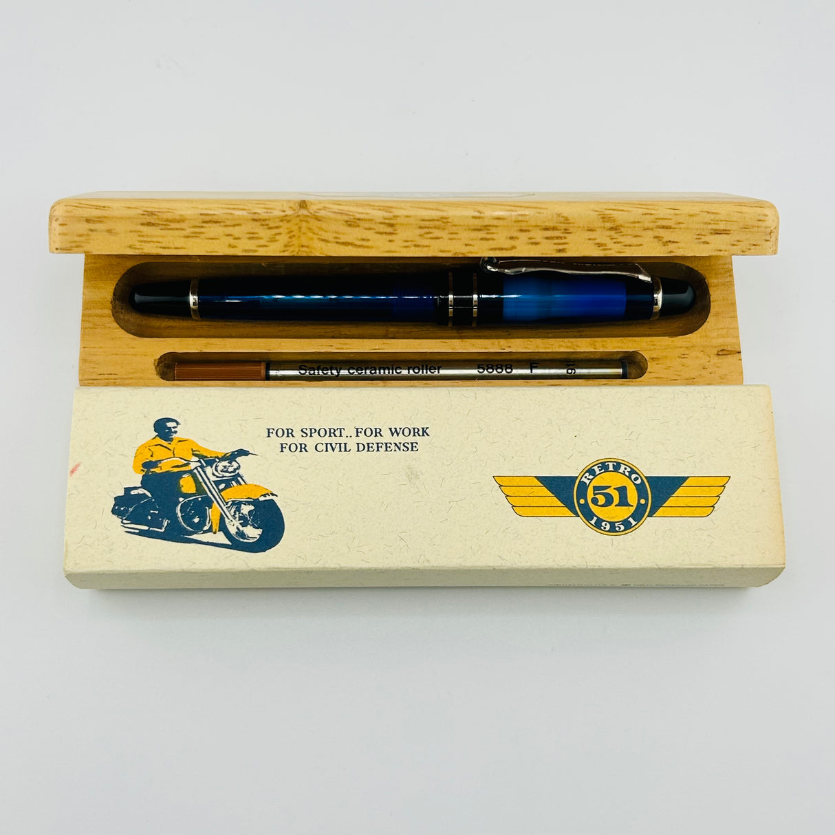 Retro 51 Blue Transparent - Fountain Pen