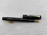 Parker Lucky Curve  Jack Knife Safety Black chased Fountain Pen