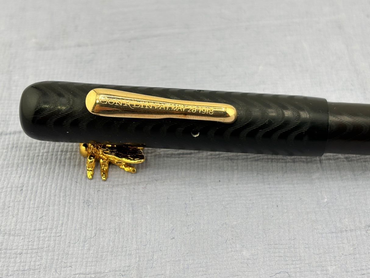 Conklin Toledo Black Chased # 3 size nib - Fountain Pen