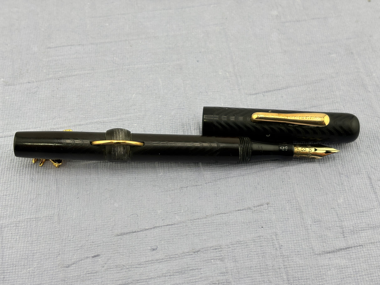 Conklin Toledo Black Chased # 3 size nib - Fountain Pen
