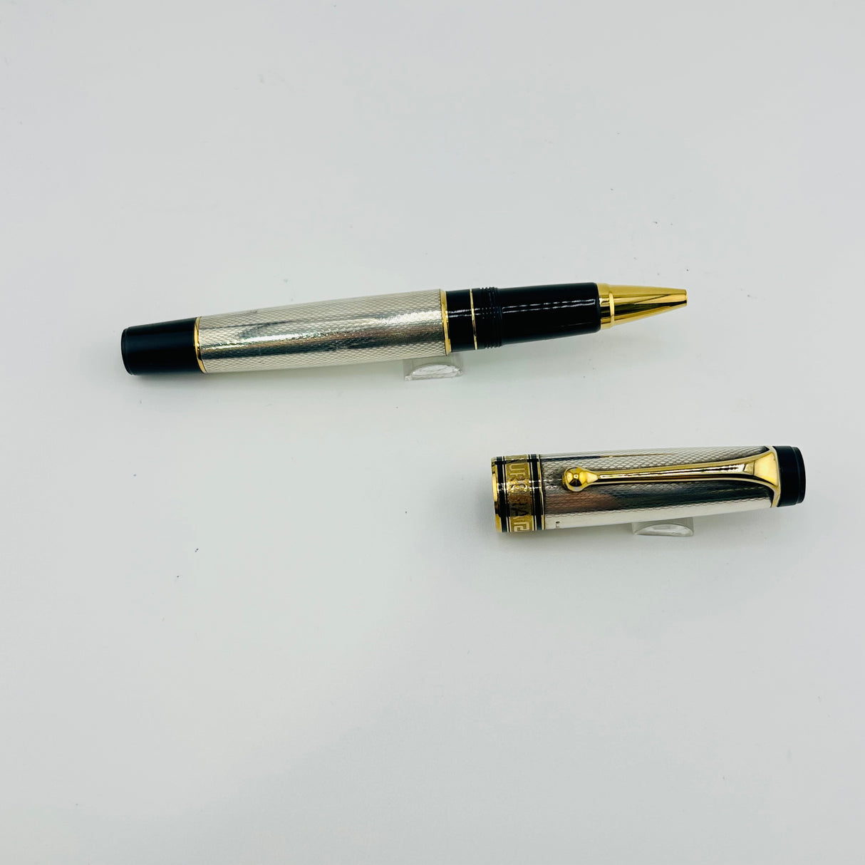 Aurora Optima Sterling Silver 925 " guilloche  - Rollerball