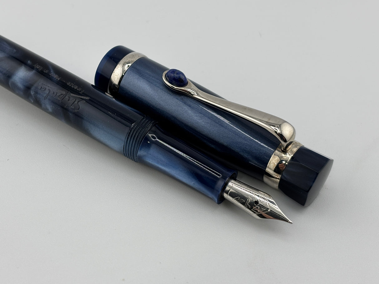 Stipula I Castoni mid size Purple Blue - Fountain Pen