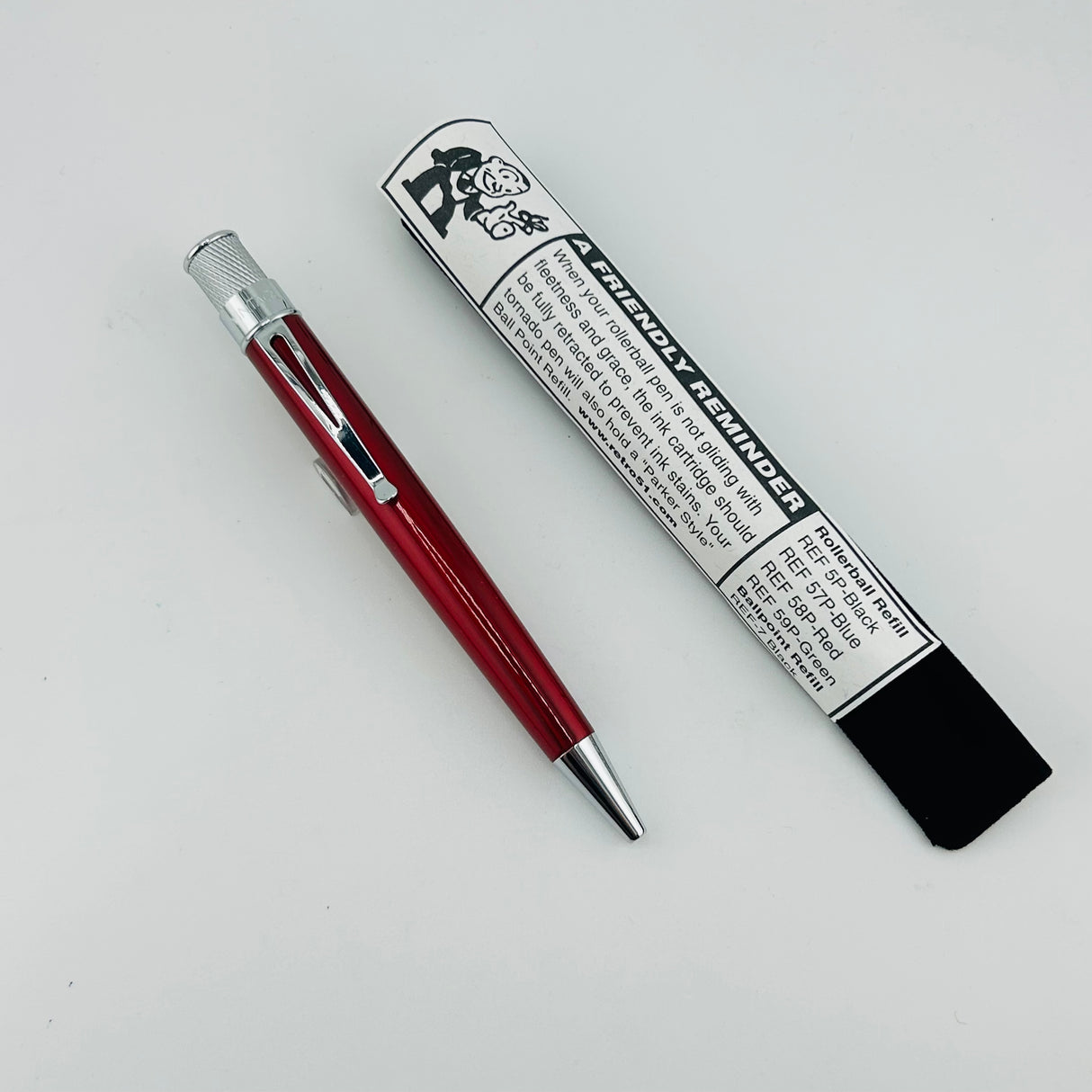 Retro 51 Tornado Red pearl- Rollerball Pen