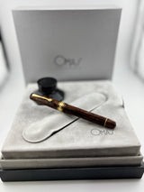 OMAS Original Paragon "Vintage" Burlwood Celluloid Limited Edition Fountain Pen - Fine "EXTRA FLESSIBLE" 14Kt Gold Nib - One of the Most Desirable OMAS Celluloids and Nibs!