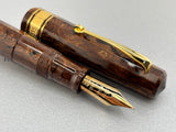 OMAS Original Paragon "Vintage" Burlwood Celluloid Limited Edition Fountain Pen - Fine "EXTRA FLESSIBLE" 14Kt Gold Nib - One of the Most Desirable OMAS Celluloids and Nibs!
