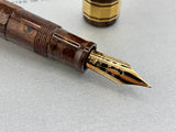 OMAS Original Paragon "Vintage" Burlwood Celluloid Limited Edition Fountain Pen - Fine "EXTRA FLESSIBLE" 14Kt Gold Nib - One of the Most Desirable OMAS Celluloids and Nibs!