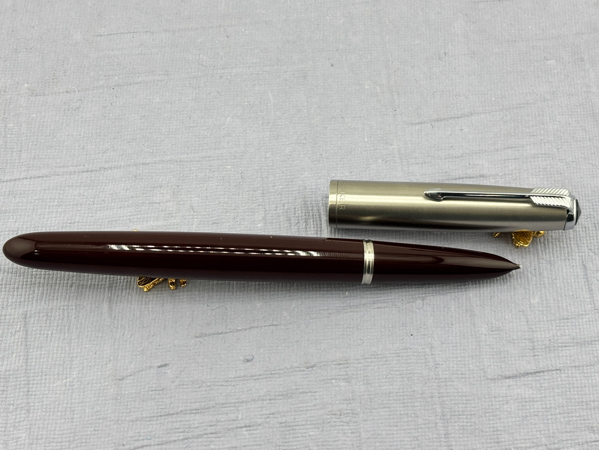 Parker 51 burgundy steel cap - Aerometric Mint condition