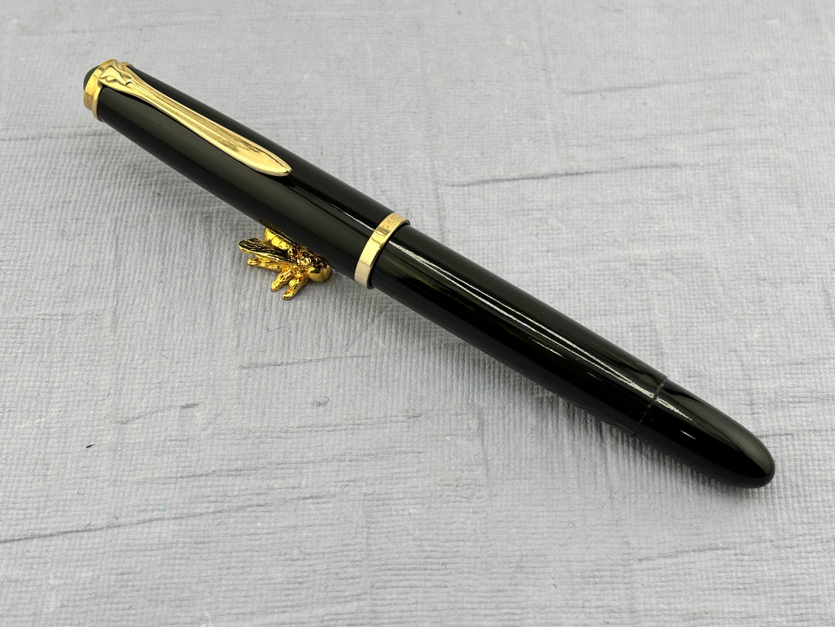 Pelikan 400 Rare Blacked Striped Version great ink view Flexi 14k nib