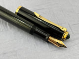 Pelikan 400 Rare Blacked Striped Version great ink view Flexi 14k nib