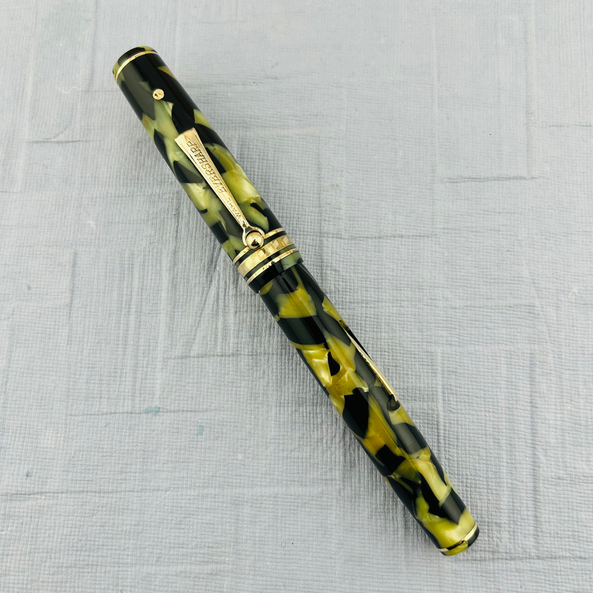 Wahl - Eversharp Equipoise Oversize Gold Seal Black and Pearl 14k gold nib Flexible  - Fountain Pen