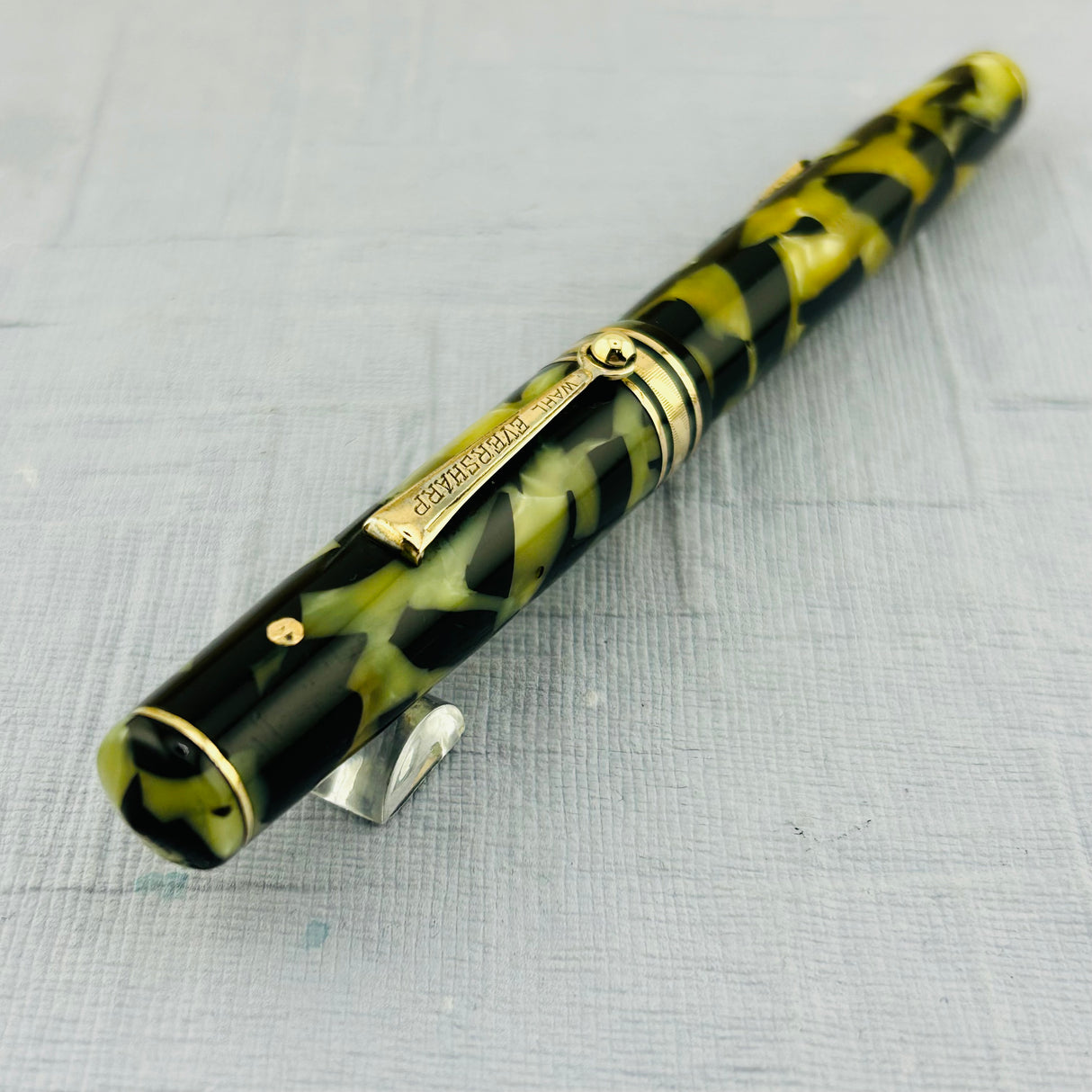 Wahl - Eversharp Equipoise Oversize Gold Seal Black and Pearl 14k gold nib Flexible  - Fountain Pen