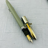 Sheaffer Sovereign Set Grey Chrome cap " New Old stock " original stickers on it   - Fountain Pen