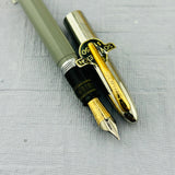Sheaffer Sovereign Set Grey Chrome cap " New Old stock " original stickers on it   - Fountain Pen