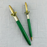 Sheaffer Sovereign Set Green Chrome cap " New Old stock " original stickers on it   - Fountain Pen