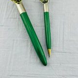 Sheaffer Sovereign Set Green Chrome cap " New Old stock " original stickers on it   - Fountain Pen