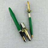 Sheaffer Sovereign Set Green Chrome cap " New Old stock " original stickers on it   - Fountain Pen