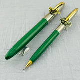 Sheaffer Sovereign Set Green Chrome cap " New Old stock " original stickers on it   - Fountain Pen