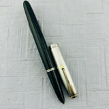 Parker 51 Vacumatic Navy Blue Sterling silver cap Diamond Clip - Fountain Pen